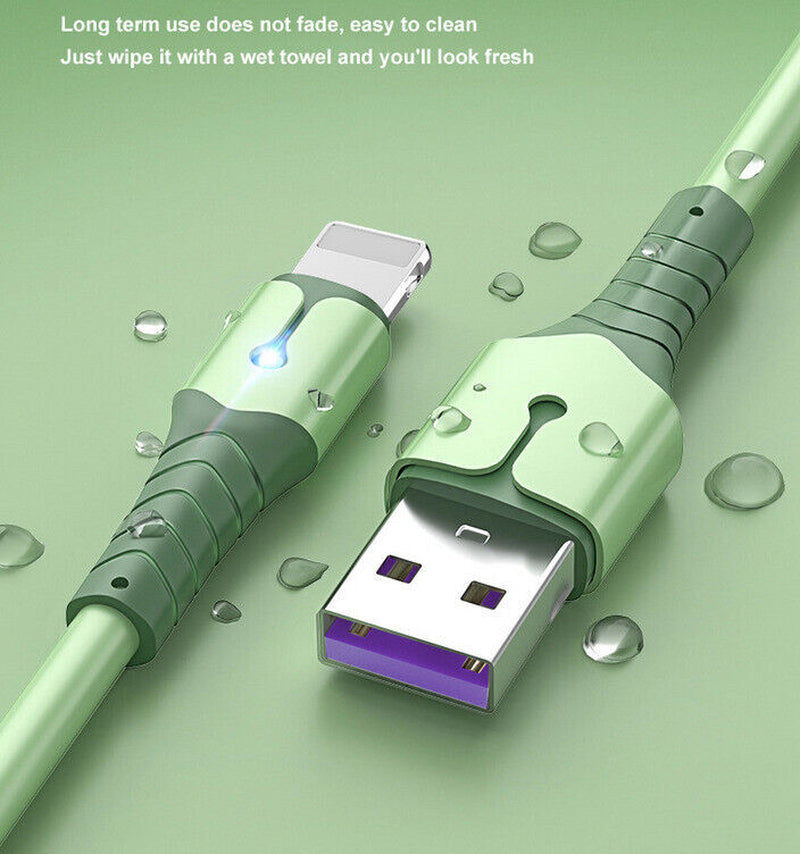 5A Fast Charging USB Cable for Iphone 14 13 12 11 Pro Max X XR 8 7 Light Charger