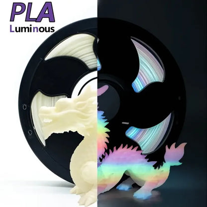 Glow in the Dark Filament Multicolor, Green, Blue, Purple and Rainbow, PLA Filament 1.75 Mm, 3D Printer Filament Bundle,