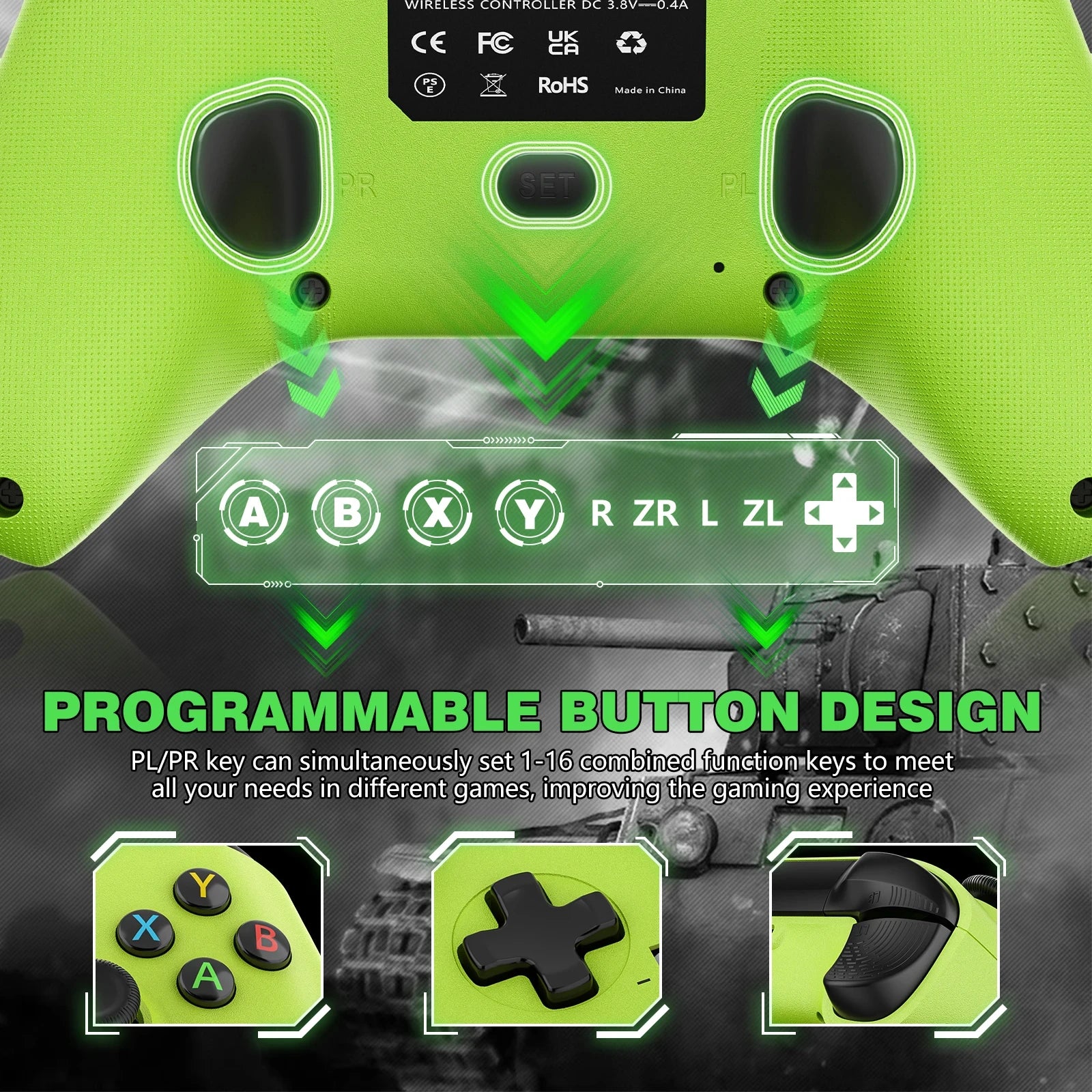 2.4G Wireless Gamepad for Xbox One Series X/S/Pc/Ios//Steam 6 Axis Gyro with Turbo Function Game Consoles Controller Joystick