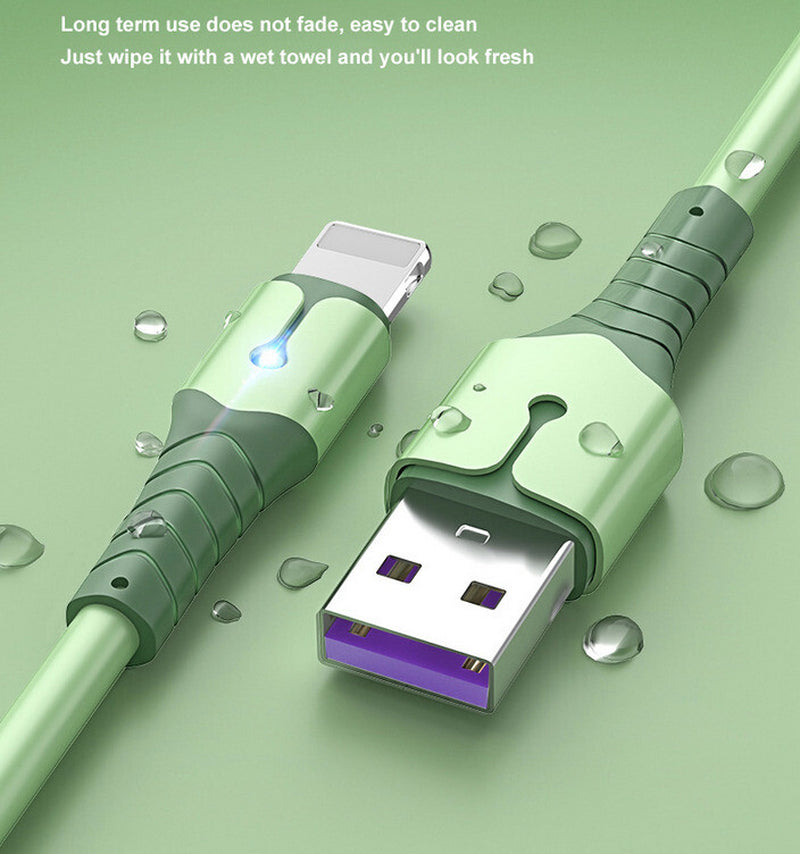 5A Fast Charging USB Cable for Iphone 14 13 12 11 Pro Max X XR 8 7 Light Charger