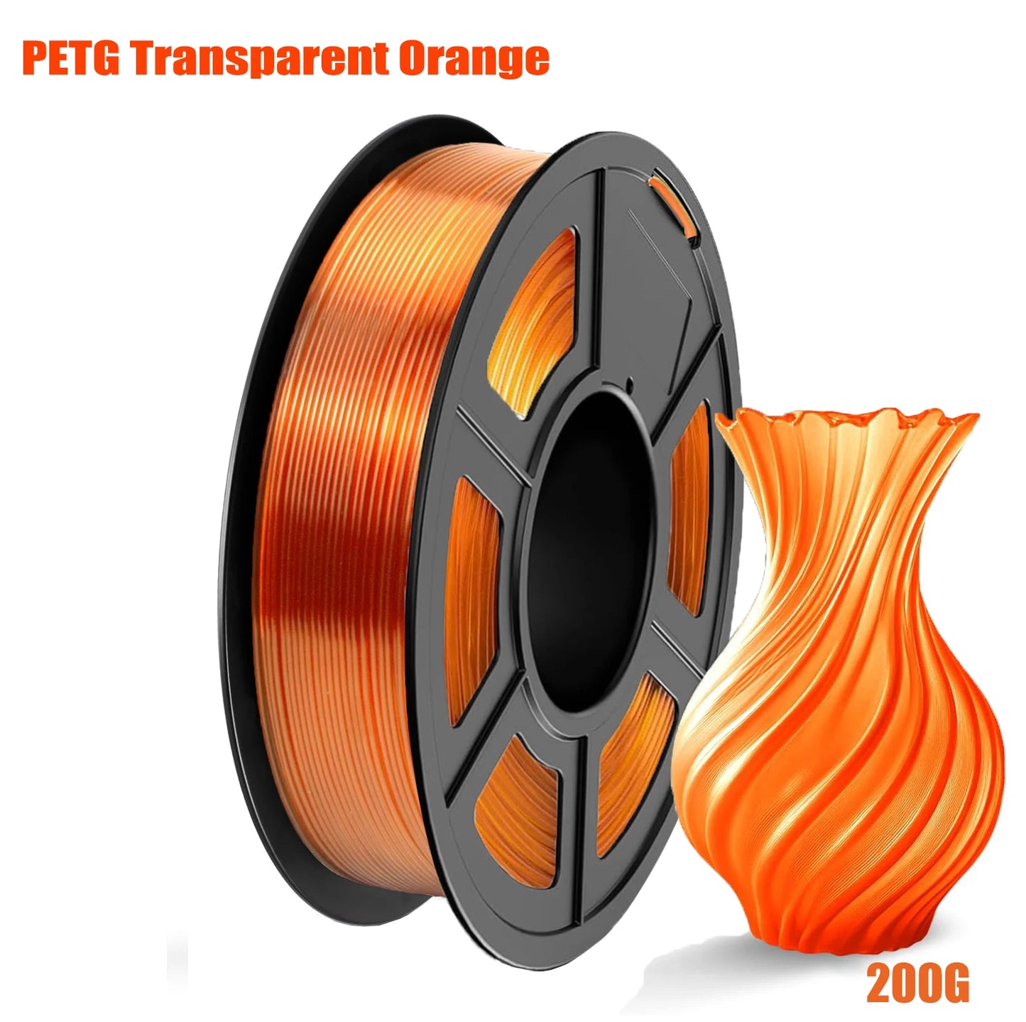PETG Filament 1.75Mm , 3D Printer Filament PETG Transparent, Strong Toughness,200G/250G/500G/1Kg Filament High Precision, Dimens