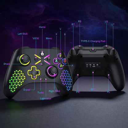 Wireless Gamepad for Xbox One ,Xbox Seris S ,Xbox Series X Console Win 7 8 10 Dual Vibra with Six Axis Gyroscope Game Controller